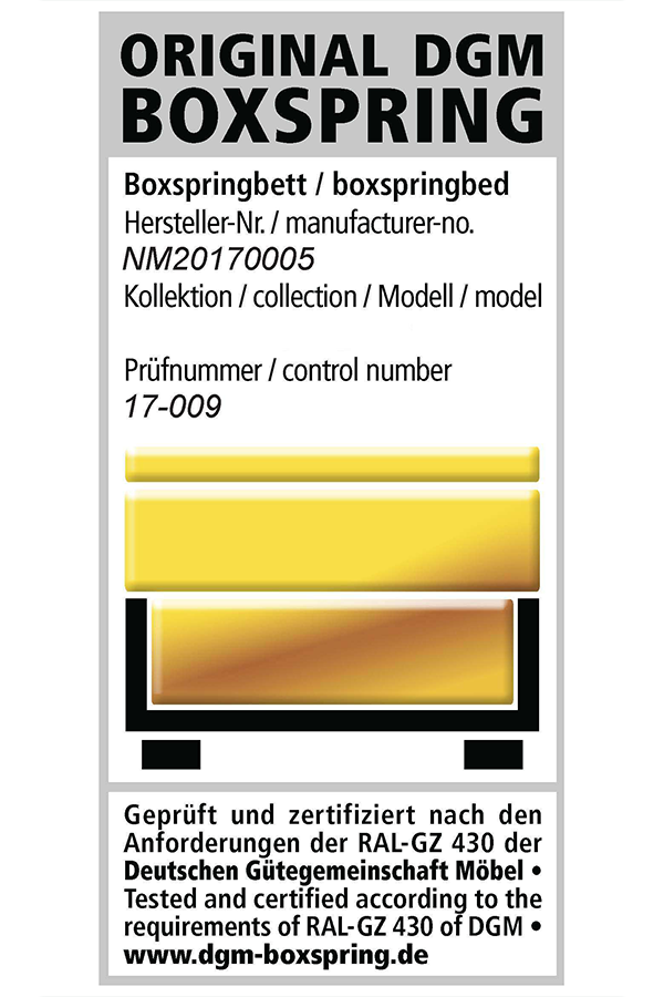 DGM Deutsche Gütegemeinschaft Möbel zertifiziert